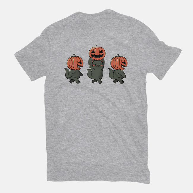 Halloween Pumpkin Kittens-Mens-Basic-Tee-tobefonseca