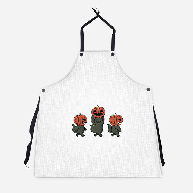 Halloween Pumpkin Kittens-Unisex-Kitchen-Apron-tobefonseca