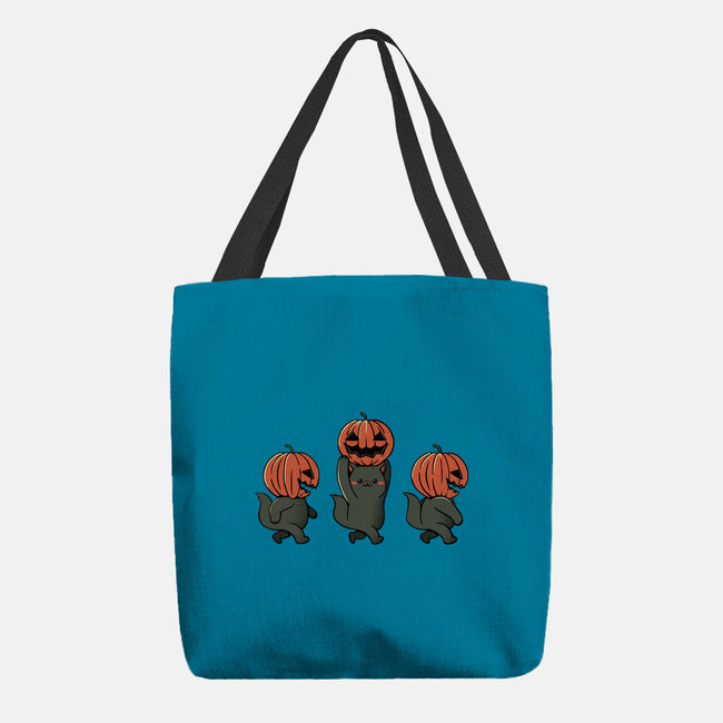 Halloween Pumpkin Kittens-None-Basic Tote-Bag-tobefonseca