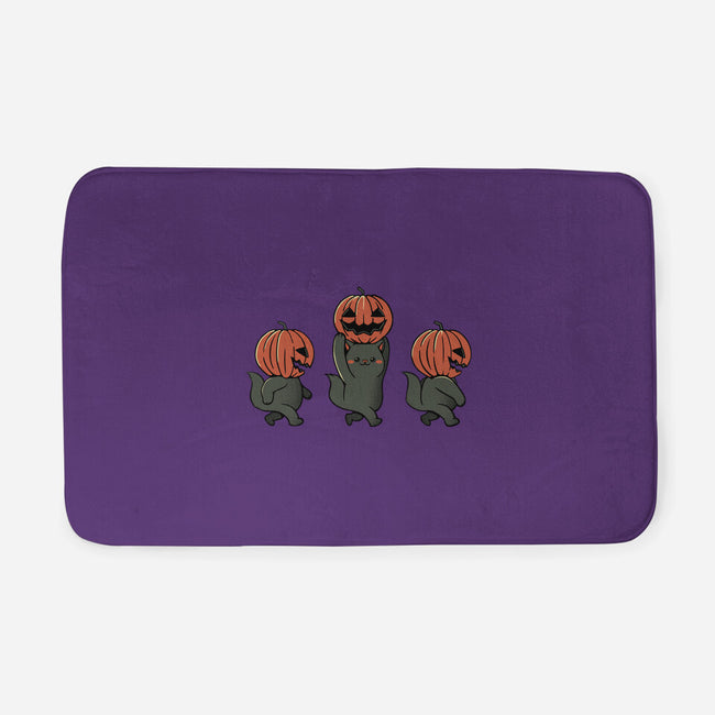 Halloween Pumpkin Kittens-None-Memory Foam-Bath Mat-tobefonseca