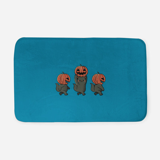 Halloween Pumpkin Kittens-None-Memory Foam-Bath Mat-tobefonseca