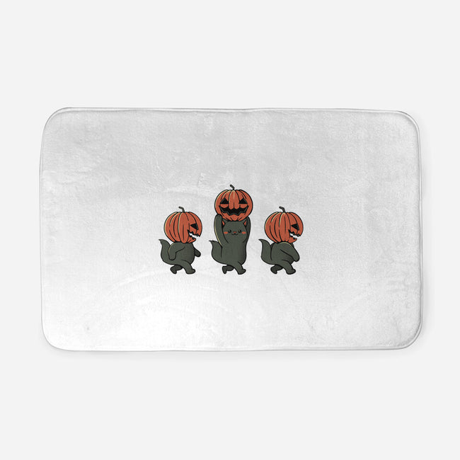 Halloween Pumpkin Kittens-None-Memory Foam-Bath Mat-tobefonseca