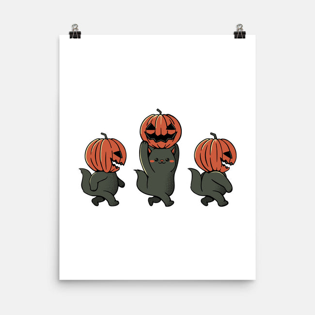 Halloween Pumpkin Kittens-None-Matte-Poster-tobefonseca