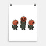 Halloween Pumpkin Kittens-None-Matte-Poster-tobefonseca