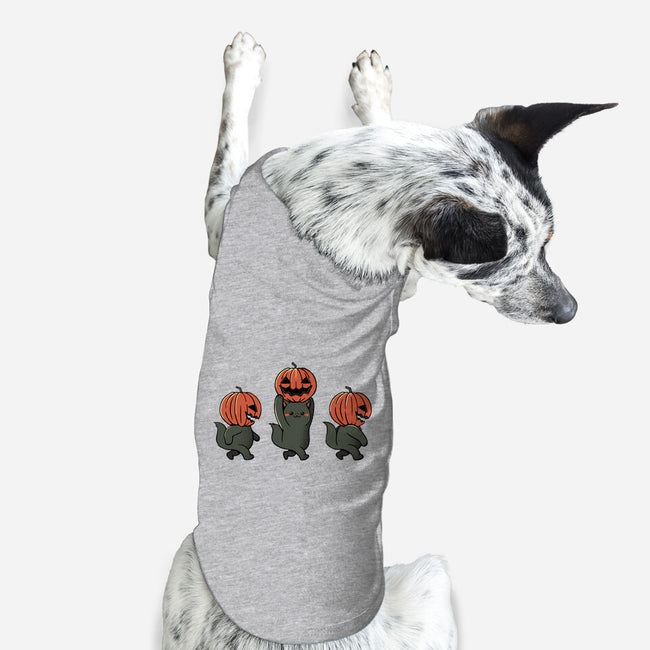 Halloween Pumpkin Kittens-Dog-Basic-Pet Tank-tobefonseca