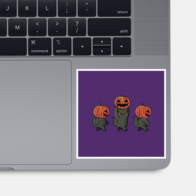 Halloween Pumpkin Kittens-None-Glossy-Sticker-tobefonseca