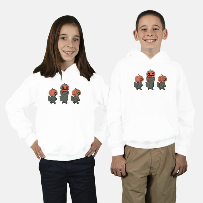 Halloween Pumpkin Kittens-Youth-Pullover-Sweatshirt-tobefonseca