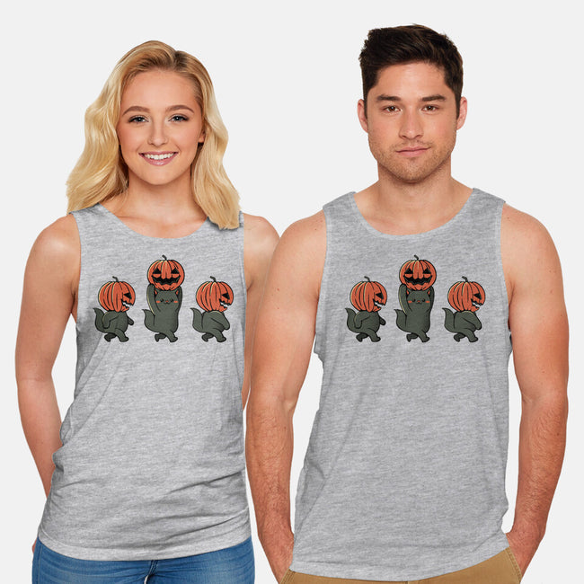 Halloween Pumpkin Kittens-Unisex-Basic-Tank-tobefonseca