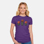 Halloween Pumpkin Kittens-Womens-Fitted-Tee-tobefonseca