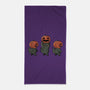 Halloween Pumpkin Kittens-None-Beach-Towel-tobefonseca