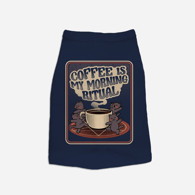 Coffee Morning Ritual Cats-Cat-Basic-Pet Tank-tobefonseca