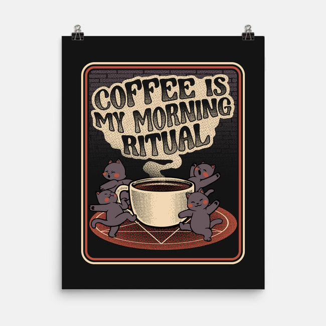 Coffee Morning Ritual Cats-None-Matte-Poster-tobefonseca