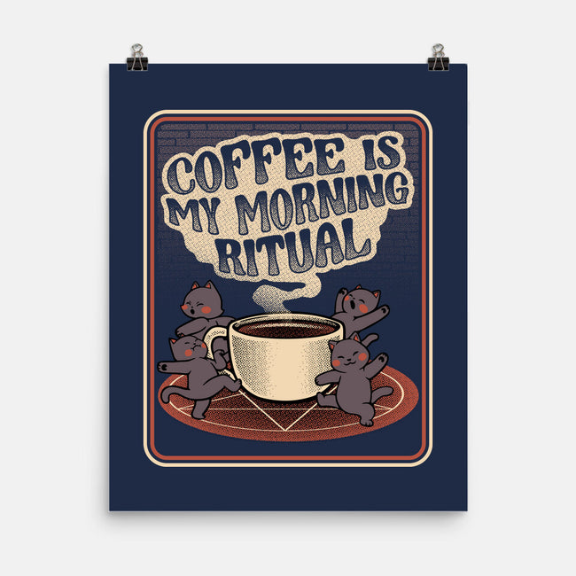 Coffee Morning Ritual Cats-None-Matte-Poster-tobefonseca