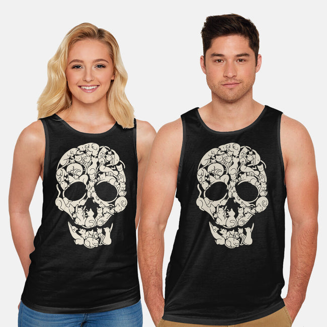 Cat Skeleton Skull-Unisex-Basic-Tank-tobefonseca