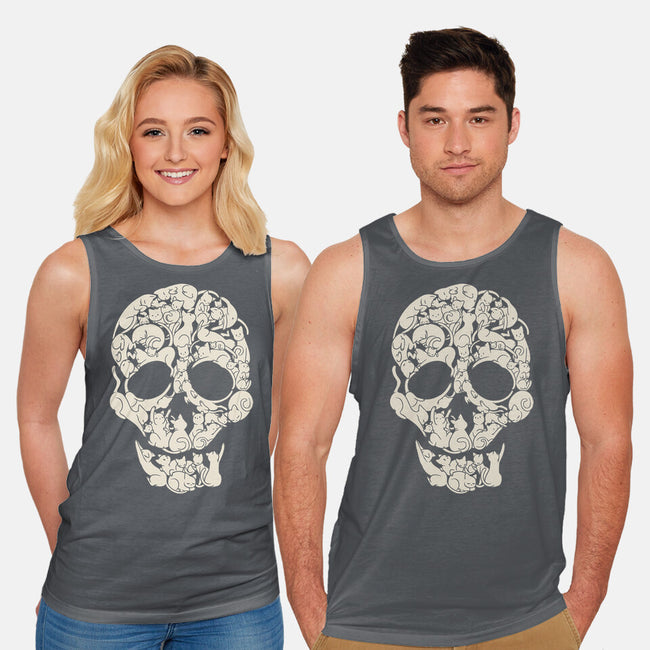 Cat Skeleton Skull-Unisex-Basic-Tank-tobefonseca