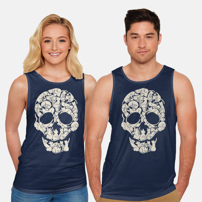 Cat Skeleton Skull-Unisex-Basic-Tank-tobefonseca