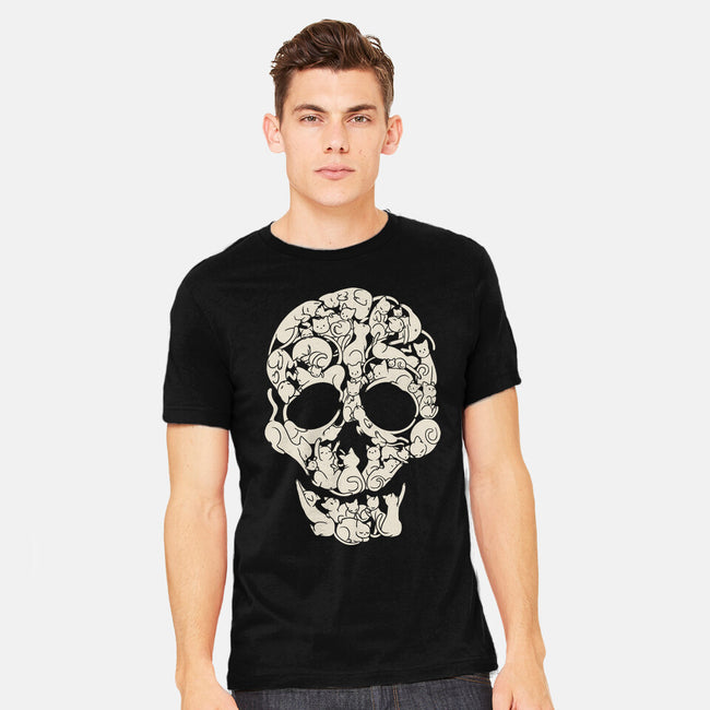 Cat Skeleton Skull-Mens-Heavyweight-Tee-tobefonseca