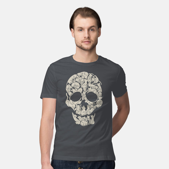 Cat Skeleton Skull-Mens-Premium-Tee-tobefonseca