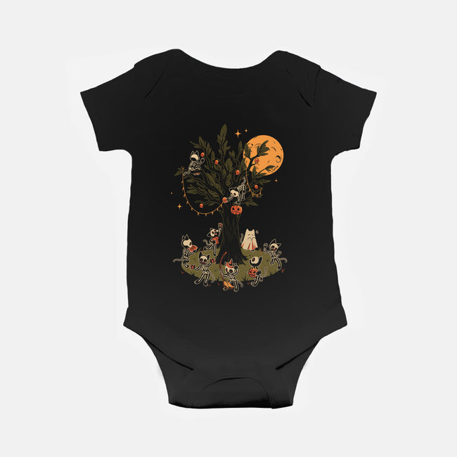 Black Cats Tree-Baby-Basic-Onesie-tobefonseca