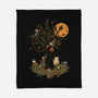 Black Cats Tree-None-Fleece-Blanket-tobefonseca