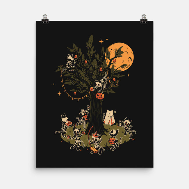 Black Cats Tree-None-Matte-Poster-tobefonseca