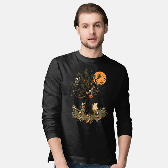 Black Cats Tree-Mens-Long Sleeved-Tee-tobefonseca