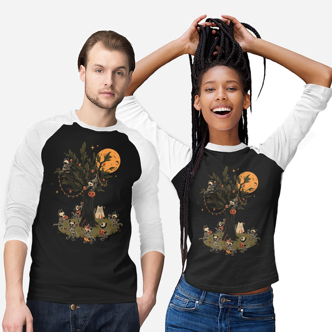 Black Cats Tree-Unisex-Baseball-Tee-tobefonseca