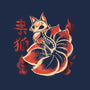 Ghost Kitsune-Womens-V-Neck-Tee-ricolaa