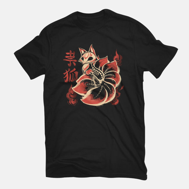 Ghost Kitsune-Mens-Basic-Tee-ricolaa