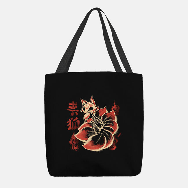 Ghost Kitsune-None-Basic Tote-Bag-ricolaa