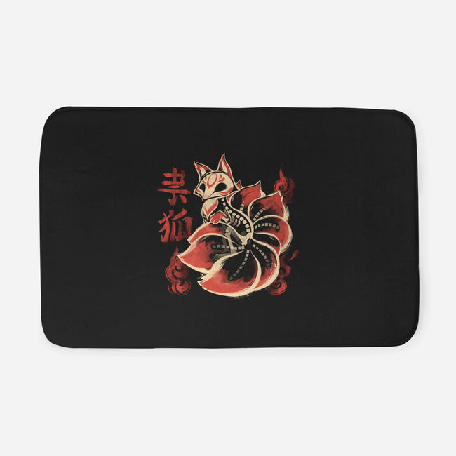 Ghost Kitsune-None-Memory Foam-Bath Mat-ricolaa