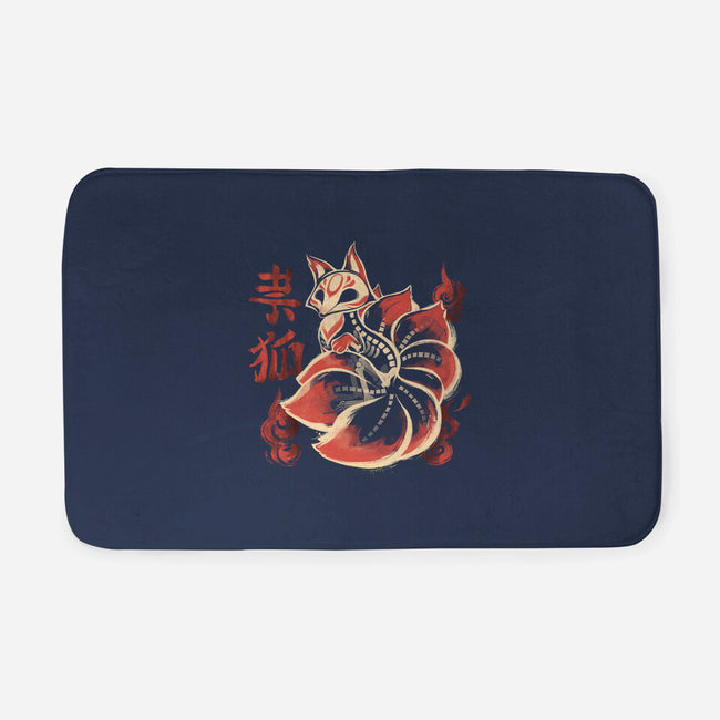 Ghost Kitsune-None-Memory Foam-Bath Mat-ricolaa