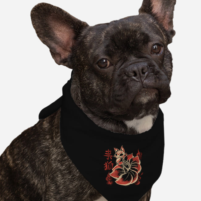 Ghost Kitsune-Dog-Bandana-Pet Collar-ricolaa