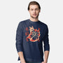 Ghost Kitsune-Mens-Long Sleeved-Tee-ricolaa