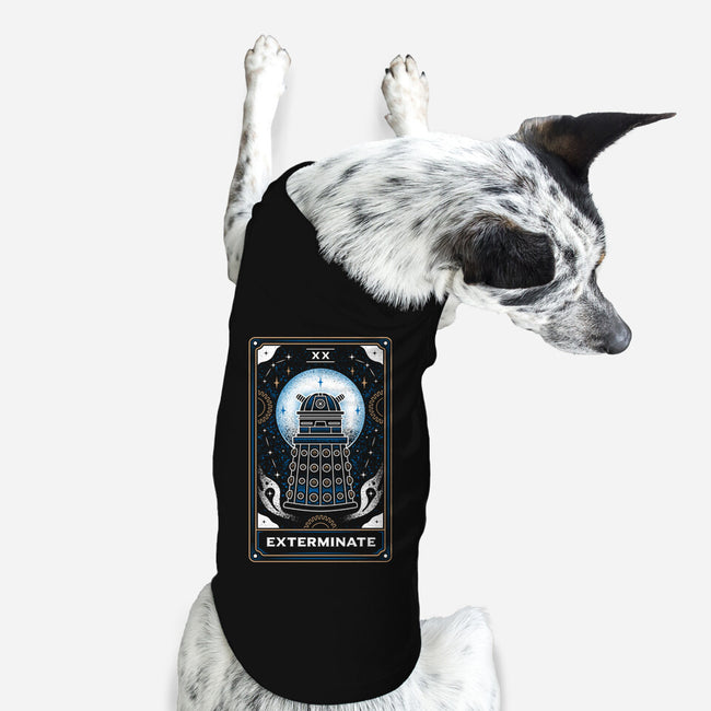 Exterminate Tarot Card-Dog-Basic-Pet Tank-Logozaste