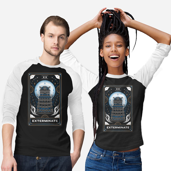 Exterminate Tarot Card-Unisex-Baseball-Tee-Logozaste