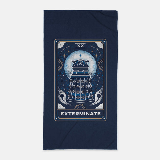 Exterminate Tarot Card-None-Beach-Towel-Logozaste