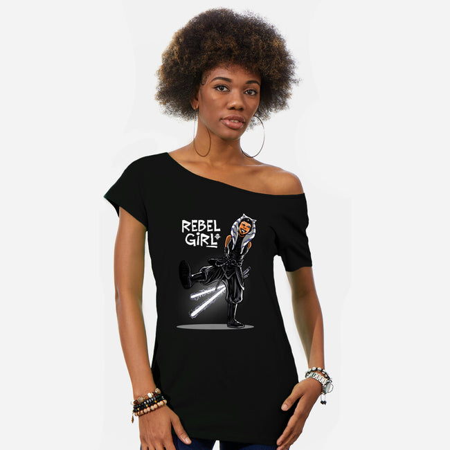 Rebel Girl-Womens-Off Shoulder-Tee-zascanauta