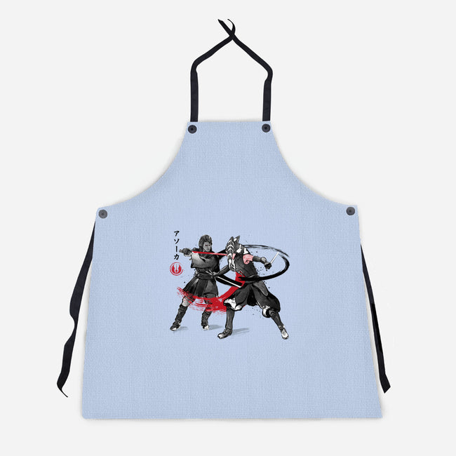 The Final Lesson Sumi-e-Unisex-Kitchen-Apron-DrMonekers