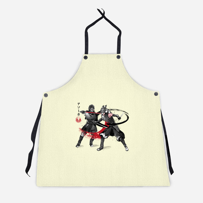 The Final Lesson Sumi-e-Unisex-Kitchen-Apron-DrMonekers