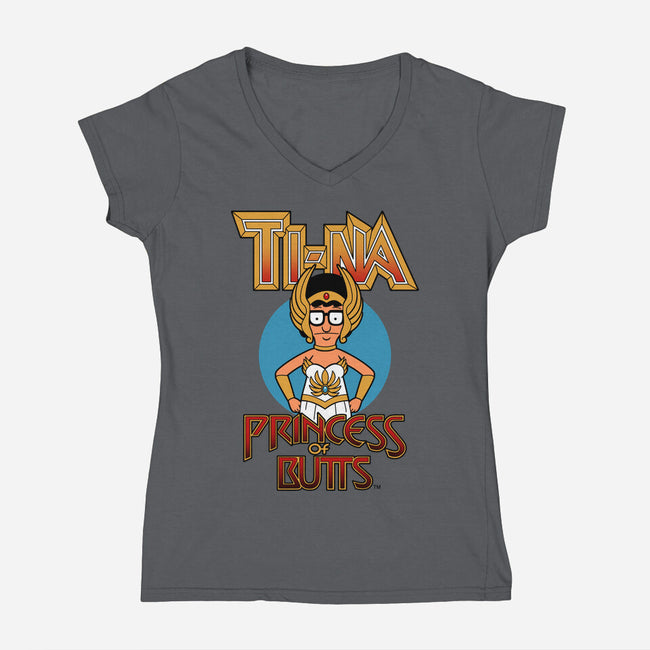 Princess Of Butts-Womens-V-Neck-Tee-Boggs Nicolas