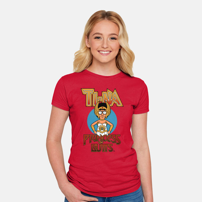 Princess Of Butts-Womens-Fitted-Tee-Boggs Nicolas