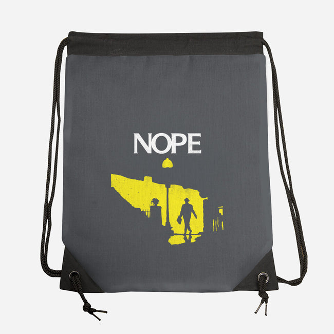 Possessed Nope-None-Drawstring-Bag-rocketman_art