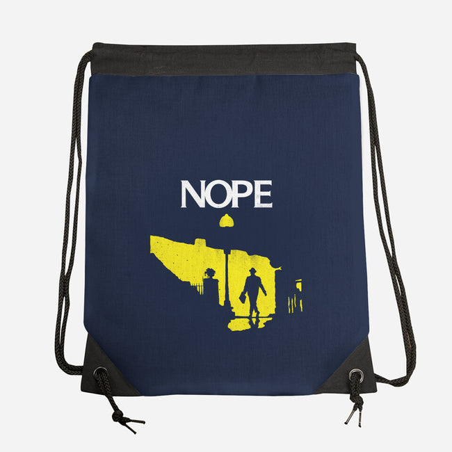 Possessed Nope-None-Drawstring-Bag-rocketman_art