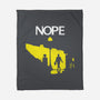 Possessed Nope-None-Fleece-Blanket-rocketman_art