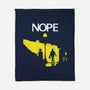 Possessed Nope-None-Fleece-Blanket-rocketman_art