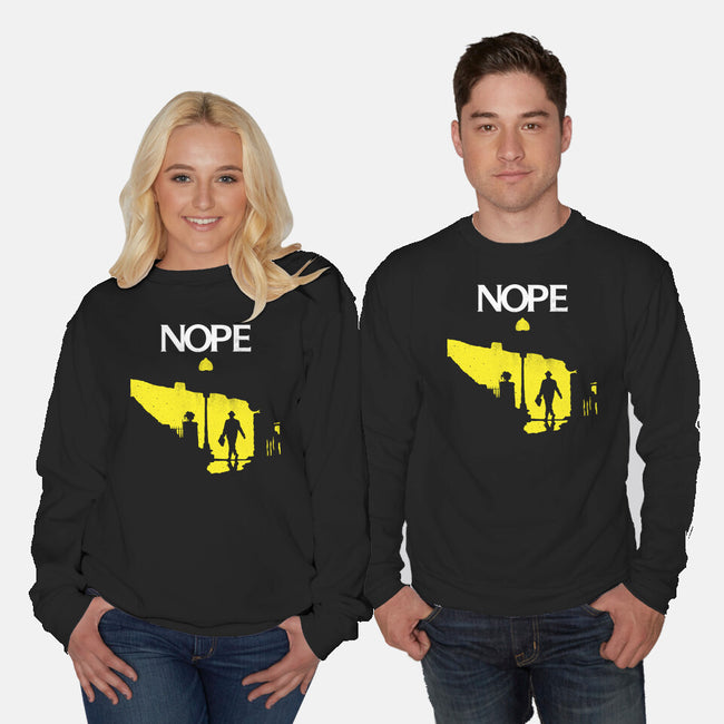 Possessed Nope-Unisex-Crew Neck-Sweatshirt-rocketman_art