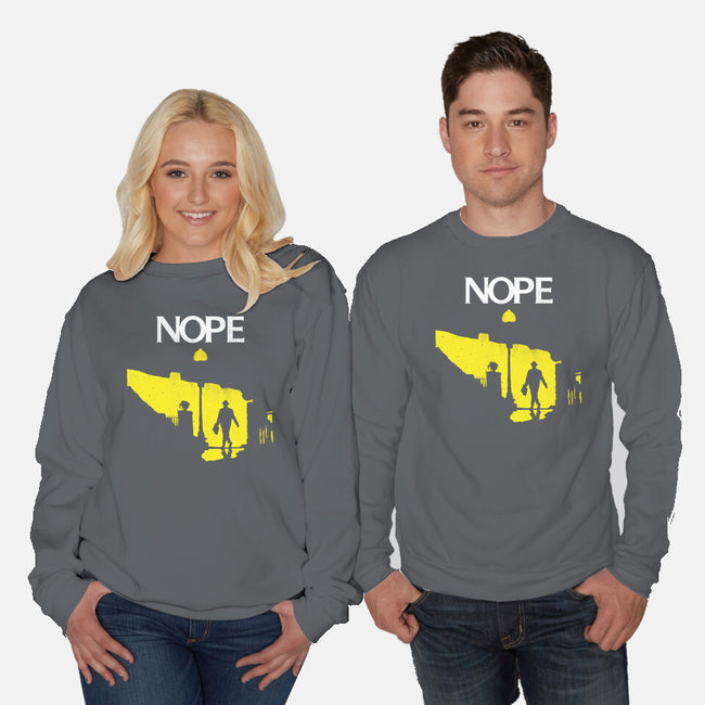 Possessed Nope-Unisex-Crew Neck-Sweatshirt-rocketman_art