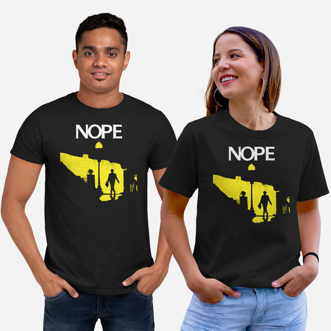 Possessed Nope-Unisex-Basic-Tee-rocketman_art