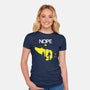 Possessed Nope-Womens-Fitted-Tee-rocketman_art